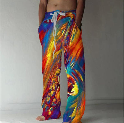 3D Colorful Printed Trousers Pants