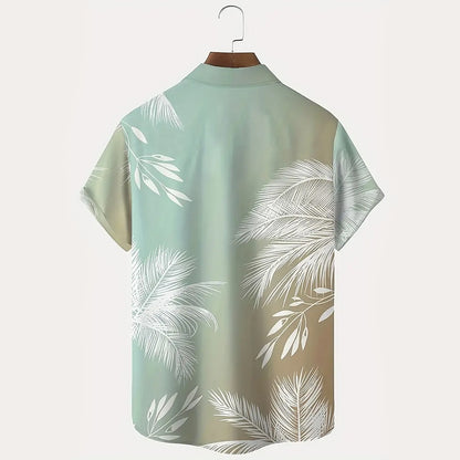Palm Tree Gradient Hawaiian Shirt Vacation Beach