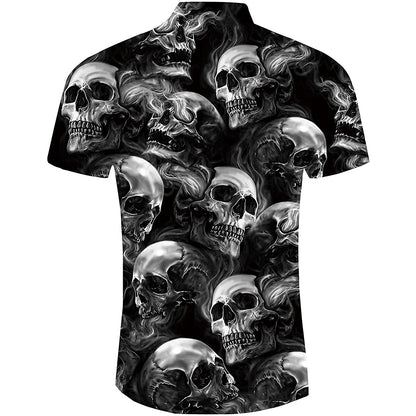 Fashion Cool Skull Button Up Shirt