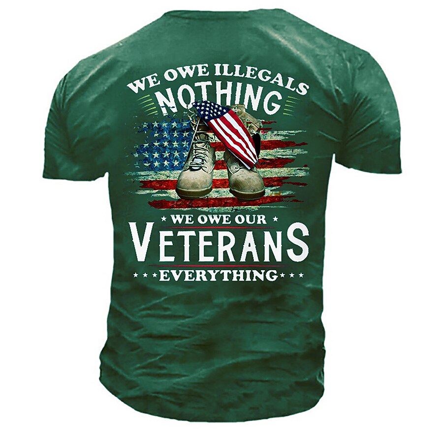 Patriotic Flag Slogan T-Shirt