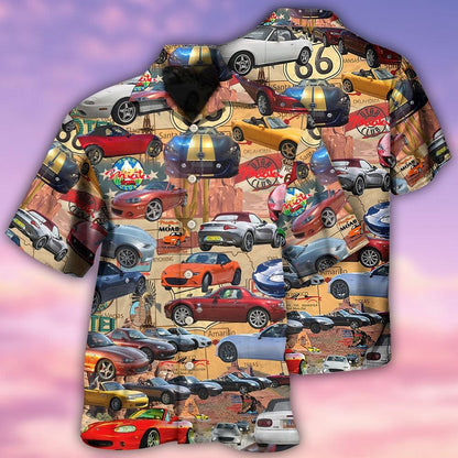 Camisa de coche Camisa hawaiana de verano Camisa Aloha Camisa de manga corta