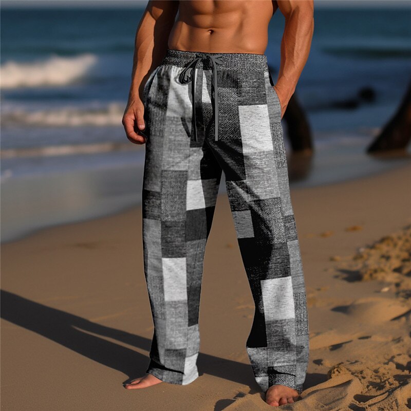 Pantalones de playa de verano con cordón