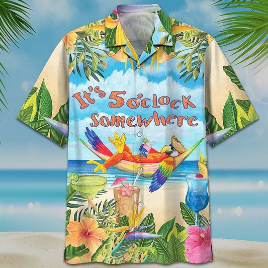 Parrot Beach Hawaiian Shirt