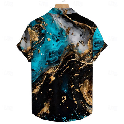 Geometric and Galaxy Design Shirt