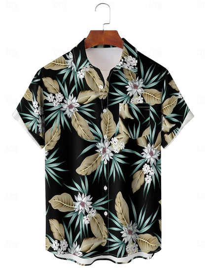 Tropical Flowers Aloha Shirt