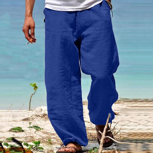 Casual Drawstring Straight-Leg Pants