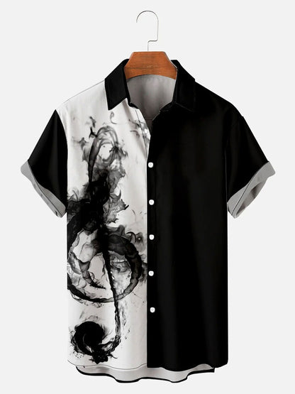 Camisa de manga corta con notas para bolos