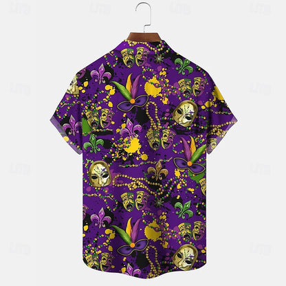 Mardi Gras Pearl Mask Shirt