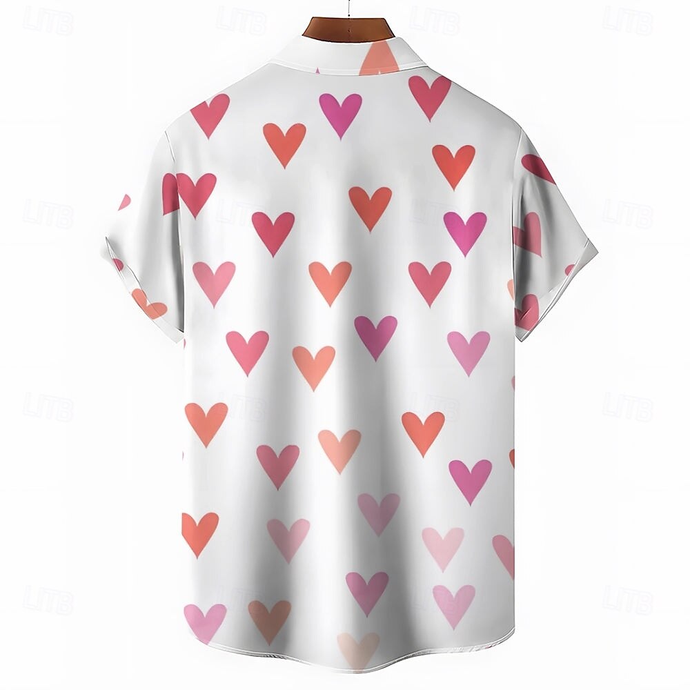 Valentine's Day Heart Casual Shirt