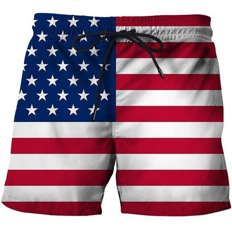 American Flag Swimming Trunks Board Shorts