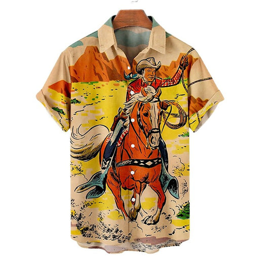 Vintage Cowboy Summer Hawaiian Shirt