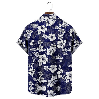 Floral Graphic Palm Leaf Shirt