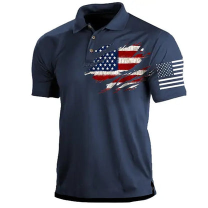 US Flag Veterans Polo Shirt