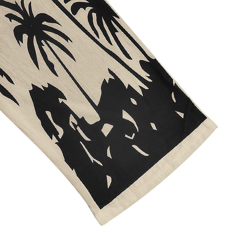 Coconut Tree Linen Baggy Pants