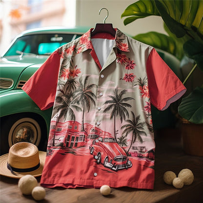 Car Palm Tree Aloha Shirt