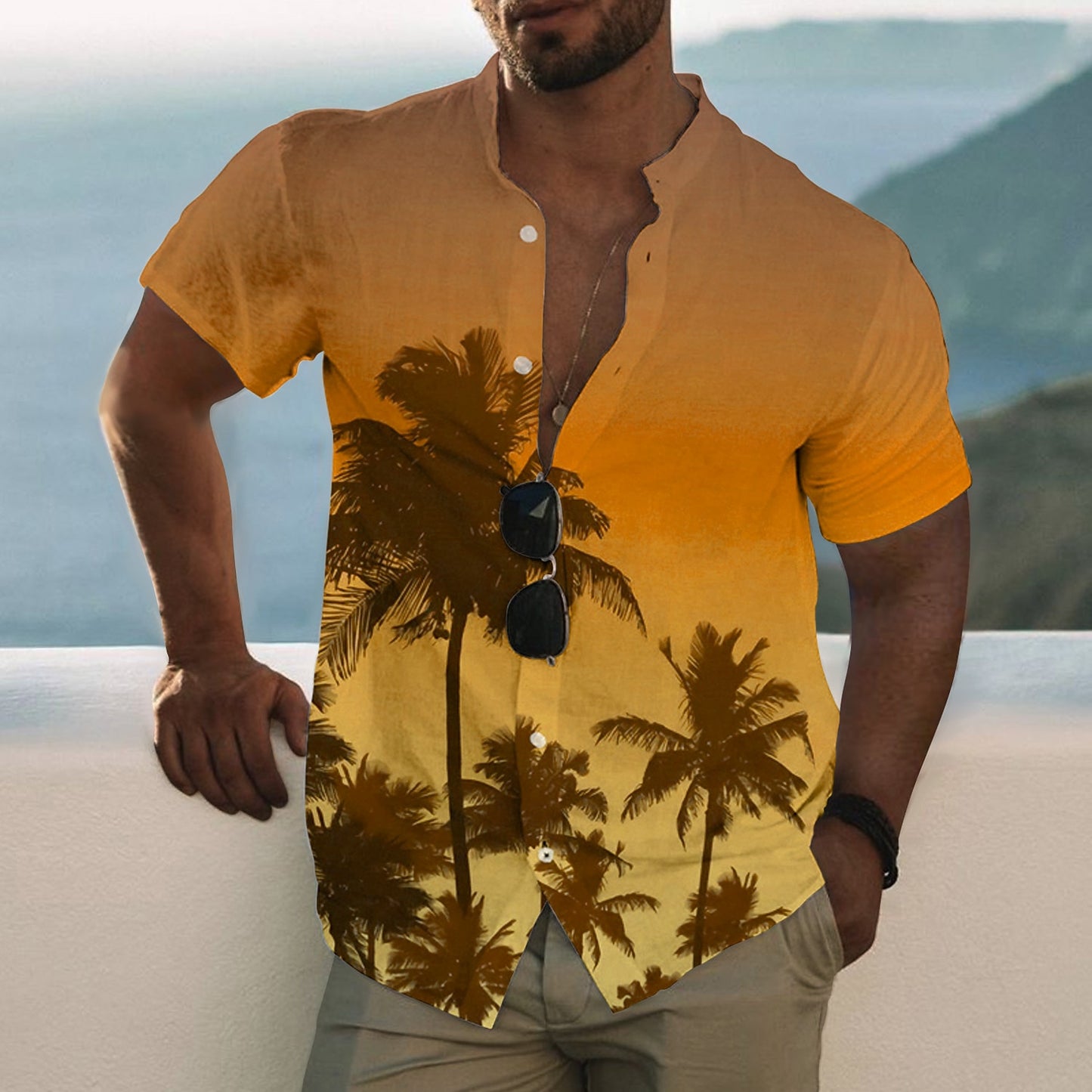 Gradient Coconut Hawaiian Shirt