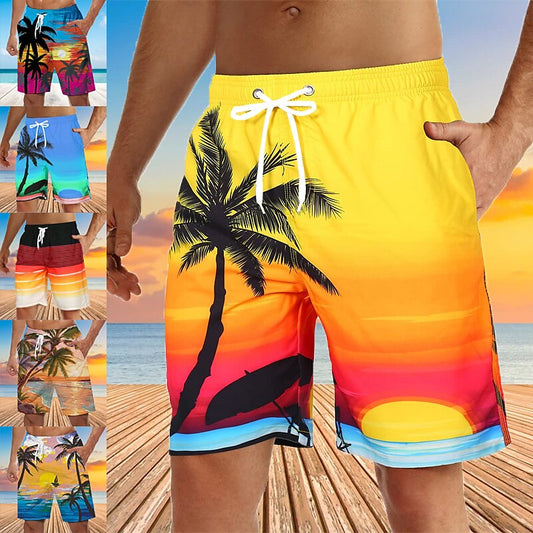 Coconut Tree Sunset Board Shorts