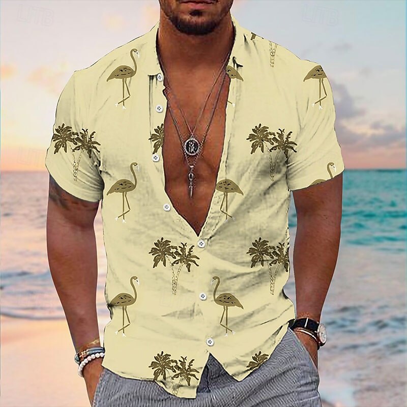 Flamingo Coconut Tropical Plants Shirt