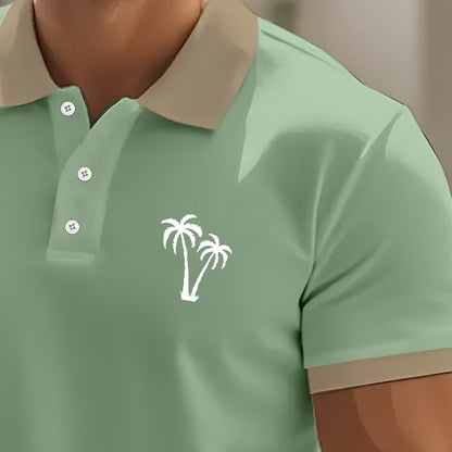 Tropical Palm Polo Shirt Resort Vacation