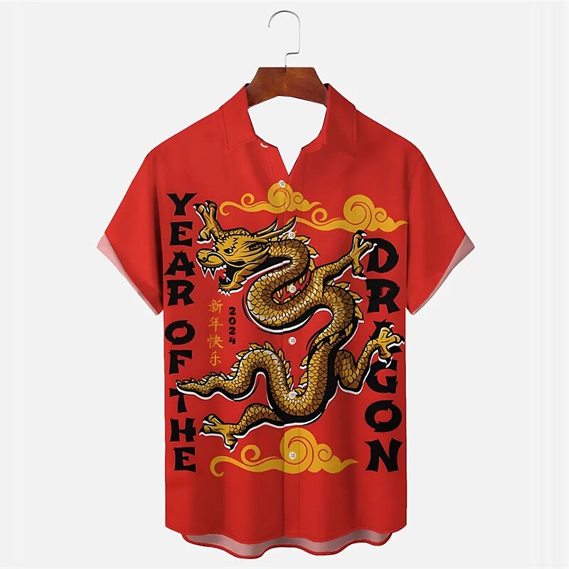 New Year Dragon Casual Shirt