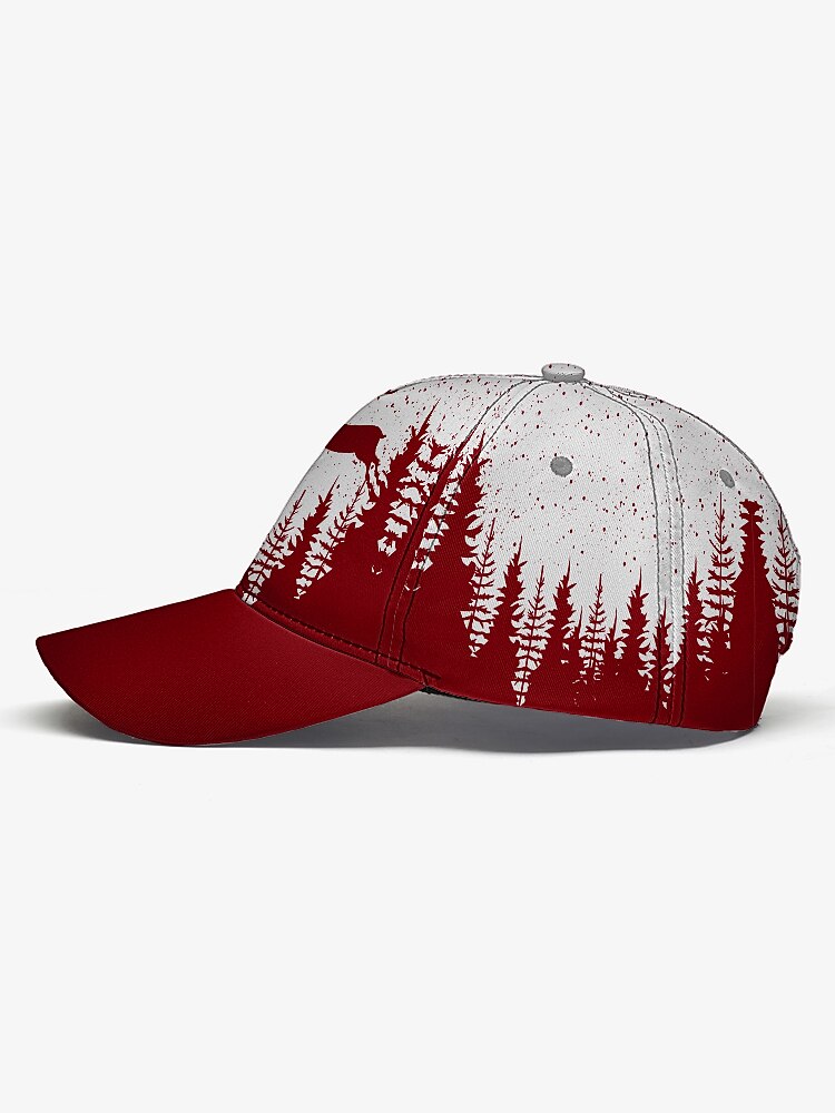 Red & White Deer Cap