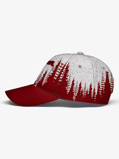 Red & White Deer Cap