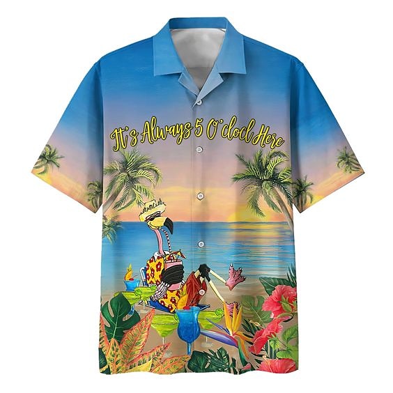 Parrot Beach Hawaiian Shirt