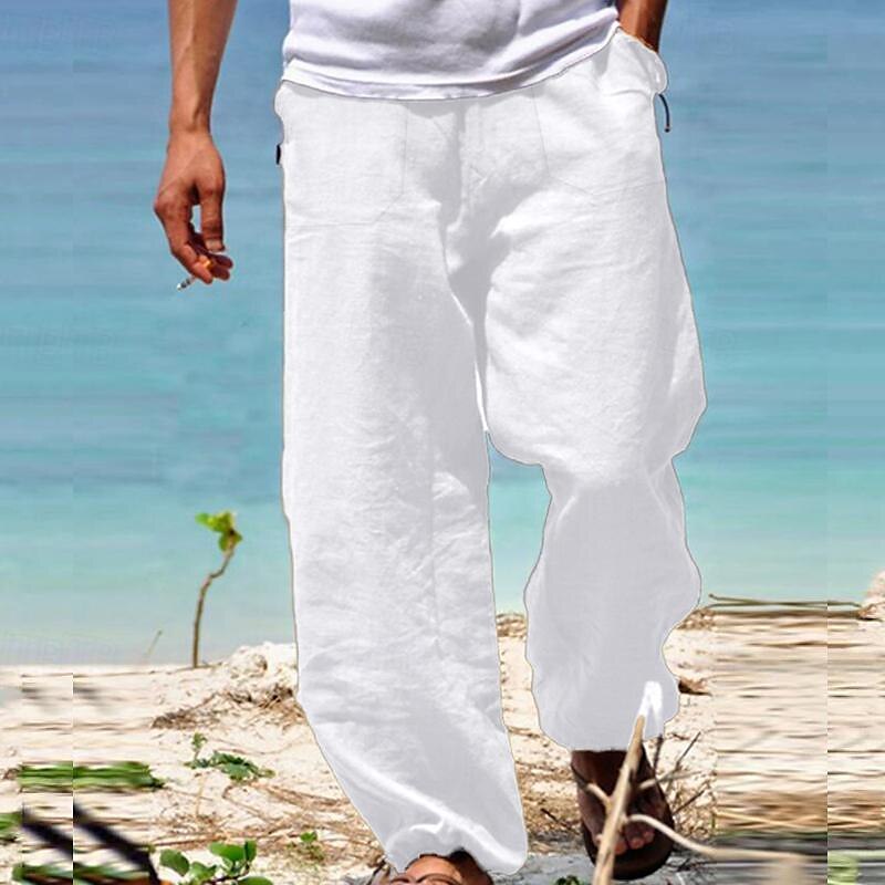 Casual Drawstring Straight-Leg Pants