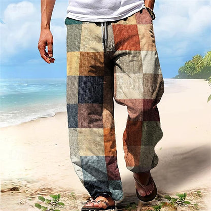 Hawaiian Plaid Vacation 3D Print Pants