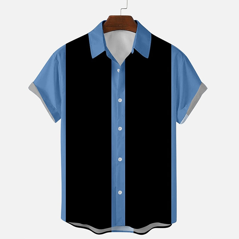 Striped Graphic Poker Shirt