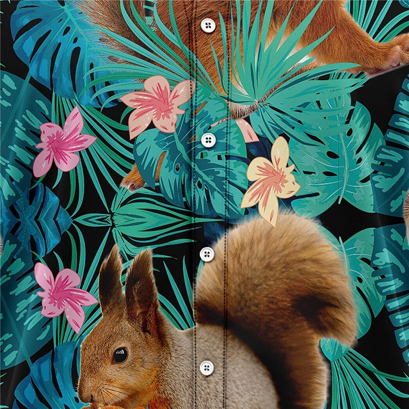 Tropical Squirrel Leaves Shirt