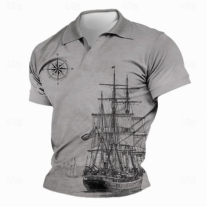 Music Festival Nautical V-Neck Polo