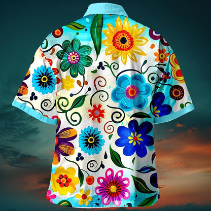 Tropical Hawaiian Flower Shirt