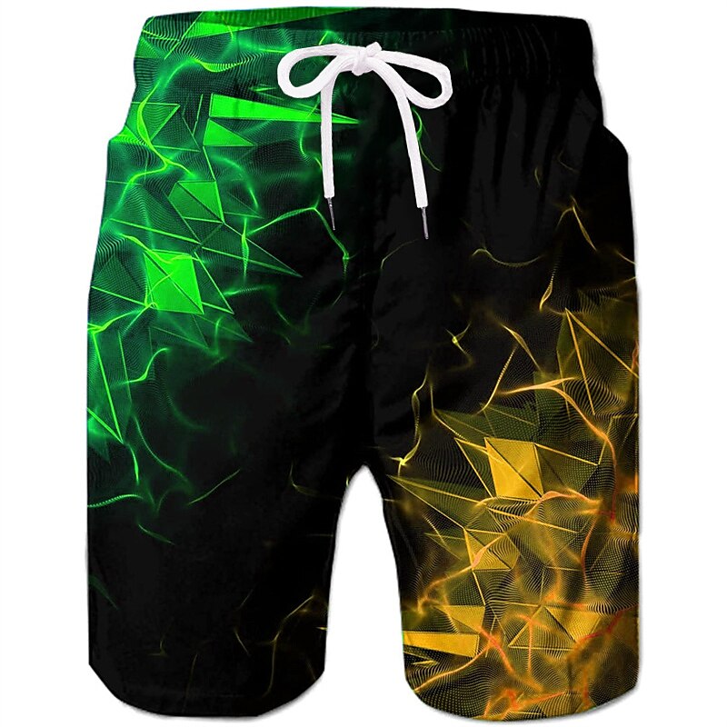 Graphic Gradient Color Swimming Shorts