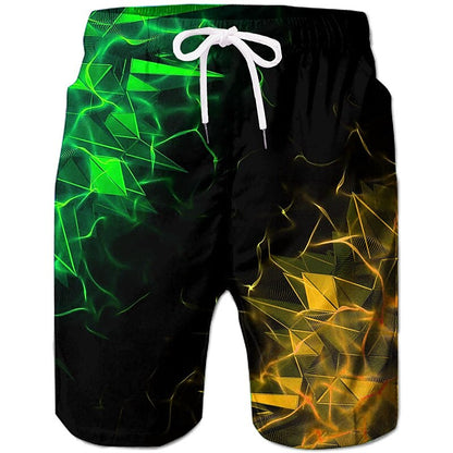 Graphic Gradient Color Swimming Shorts