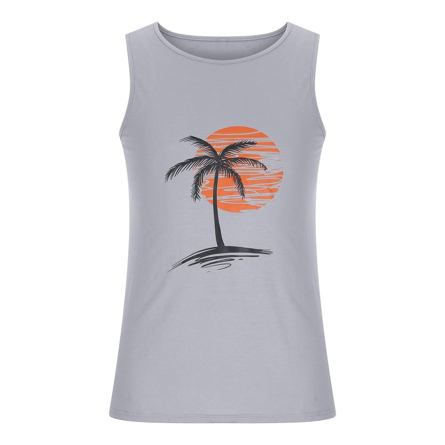 Coconut Tree V-Neck Tank Top