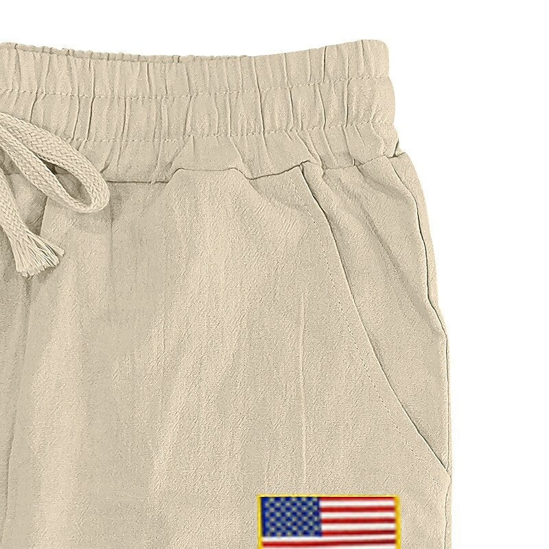Classic Linen Drawstring Beach Pants