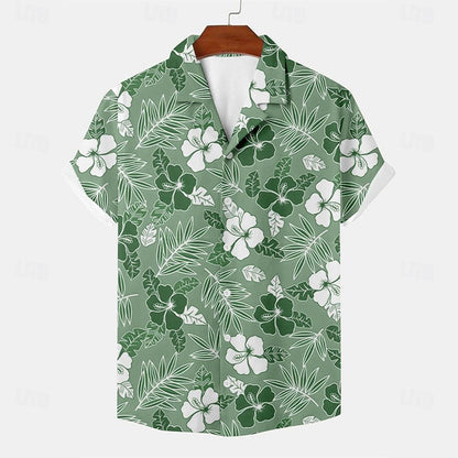 Floral Tropical Flowers Vacation Shirt