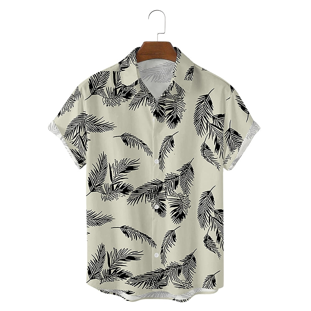 Feather Tropical Camp Collar Shirt