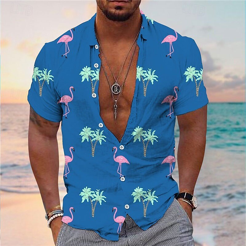 Flamingo Coconut Tropical Plants Shirt