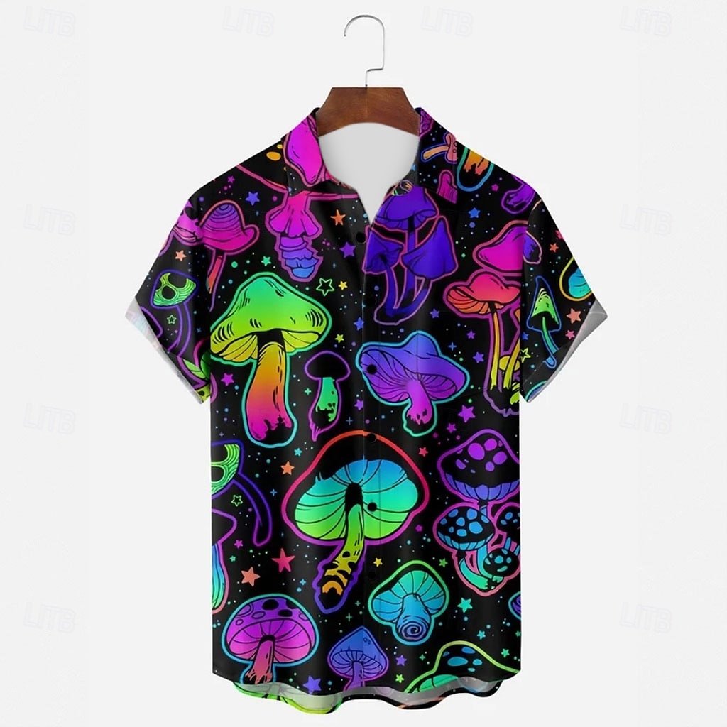 Hippie Casua lMushroom Shirt