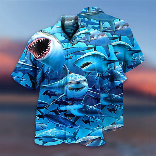 Shark Tropical Aloha Shirt