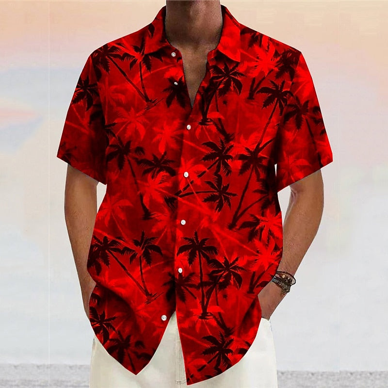 Coconut Tree Tropical Aloha Shirt