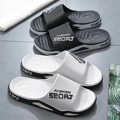 Letter Print Sporty Slide Sandals
