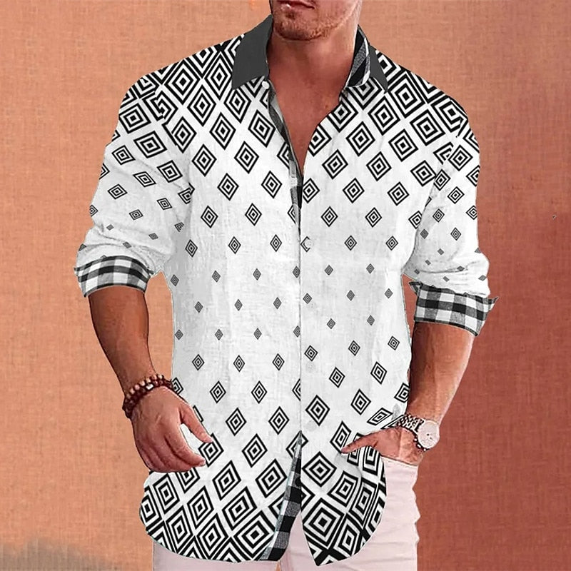 Geometric Parrot Aloha Shirt