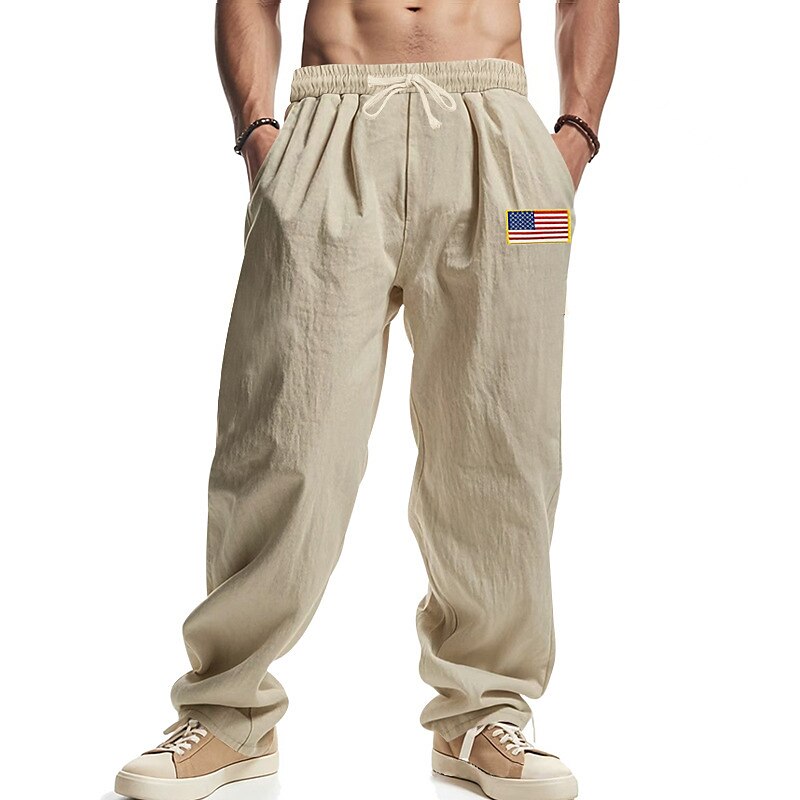 Classic Linen Drawstring Beach Pants
