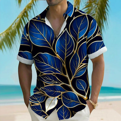 Leaf Print Casual Shirt