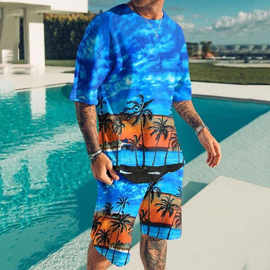 Graphic Coconut Tree 2-Piece Beach Set