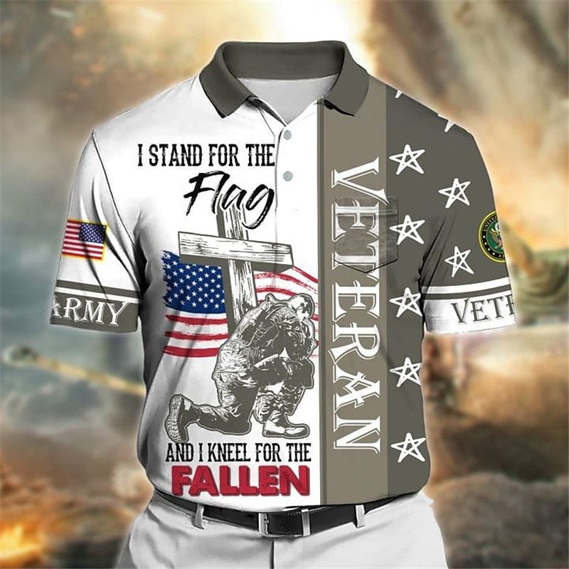 Patriotic Veterans 3D Polo Shirt