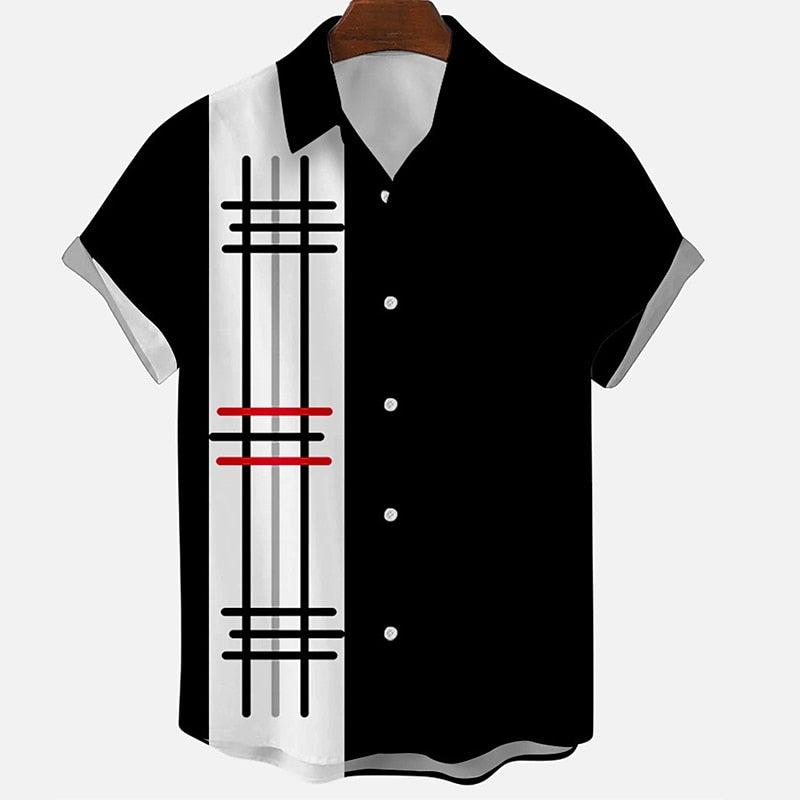 Striped Graphic Poker Shirt